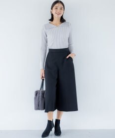 組曲 T/Rツイルストレッチ フレアパンツ