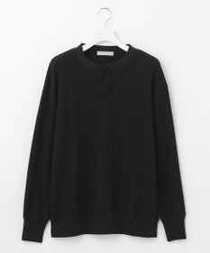 UNFILO MENS イージーケア ワッフル ヘンリーネック [23年春夏商品]