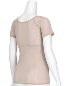 Wing カップ付きインナー 綿100％(身生地) さらっと快適 【綿100％ メッシュタイプ】 ブラトップ 3分袖 半袖 春 夏 EL6386 ウイング／ワコール