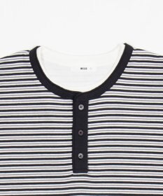 WEGO 【ユニセックス着用ITEM】ボーダーヘンリーネックT（SS）
