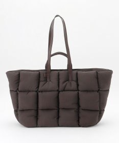 自由区 【SHIHOさん着用】パディングナイロン2ハンドルトート バッグ ブラウン