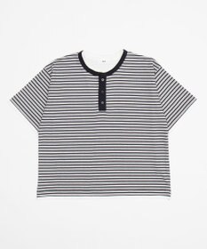 WEGO 【ユニセックス着用ITEM】ボーダーヘンリーネックT（SS）