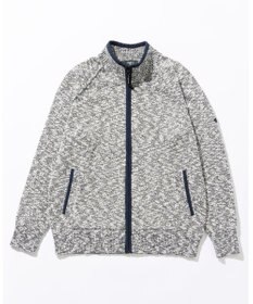 JOSEPH ABBOUD MOUNTAIN 【洗える・イタリア糸使用】 コットンスラブ ニット ブルゾン