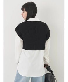 earth music&ecology ＳＥＴ２点ニットベスト＋シャツ