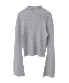 Green Parks ・ｓｗｉｎｇ　ｂｙ　袖パールボタンハイネックニット