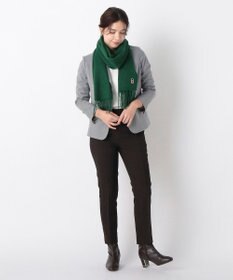 MOONBAT 【WEB限定】MACKINTOSH PHILOSOPHY バッキンガムベア付きウール100%無地マフラー (パッケージ付き)