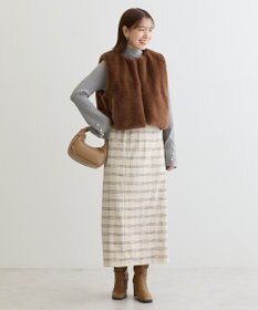 Green Parks ・ｓｗｉｎｇ　ｂｙ　袖パールボタンハイネックニット