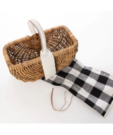 UNBILLION perche アラログ×姫路レザーフラップ付きカゴバッグ