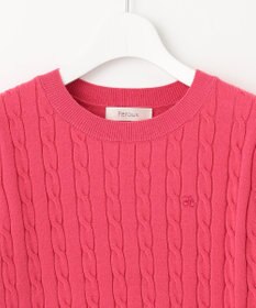 Feroux 【洗える】カラーケーブル ニット