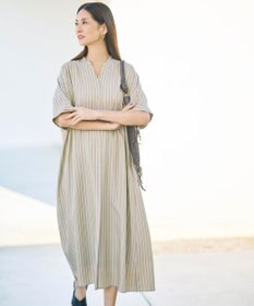 自由区 L 【定番人気・新色追加・1枚でサマになる】リヨセルポプリンシャツ ワンピース