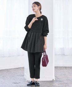 Tiaclasse 【洗える】裏ベロアジョーゼットジョグパンツ