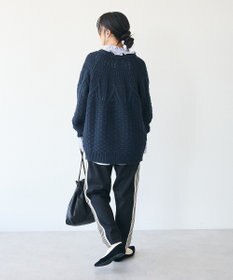 CRAFT STANDARD BOUTIQUE ざっくり柄Mixケーブルニットカーディガン