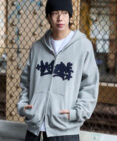 WEGO 【ユニセックス着用ITEM/SMLサイズ展開】グラフィックZIPパーカー