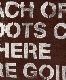 russet ステンシルデザインスエード横長ショルダーバッグ(CE-1640)