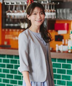 Tiaclasse 【吸水速乾・接触冷感・UVケア・防シワ・洗える】カチオンカラーレスジャケット