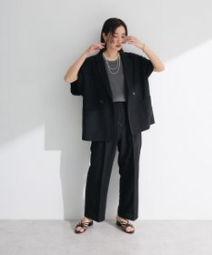 Green Parks 麻調合繊フレンチスリーブジャケット