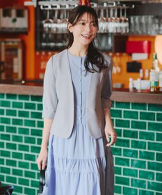 Tiaclasse 【吸水速乾・接触冷感・UVケア・防シワ・洗える】カチオンカラーレスジャケット