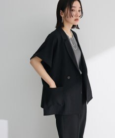 Green Parks 麻調合繊フレンチスリーブジャケット