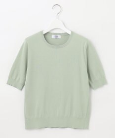 J.PRESS LADIES 【洗える】 BASIC HI-COTTON クルーネック ニット