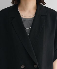 Green Parks 麻調合繊フレンチスリーブジャケット