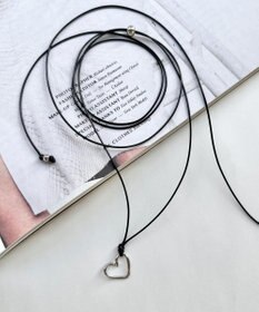 Phoebe <オンワード限定セット>ワンストロークハートコードネックレス×アークカフワイドバングル