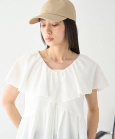 earth music&ecology ラッフルカラーペプラムカットブラウス