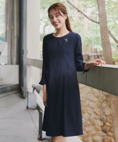 Tiaclasse 【洗える】チェックコンビエンパイアワンピース