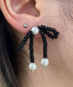 WEGO Lビーズリボンピアス