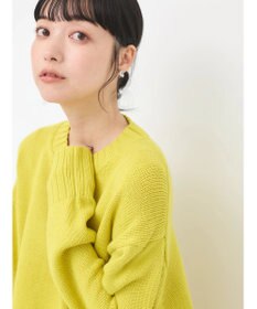 earth music&ecology ウォッシャブル脇スリットクルーネックプルオーバー