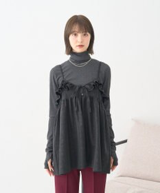 earth music&ecology フェイクレザーキャミチュニック