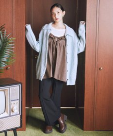 earth music&ecology フェイクレザーキャミチュニック