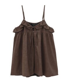 earth music&ecology フェイクレザーキャミチュニック