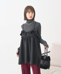 earth music&ecology フェイクレザーキャミチュニック