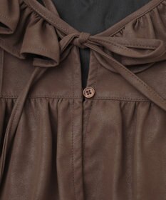 earth music&ecology フェイクレザーキャミチュニック