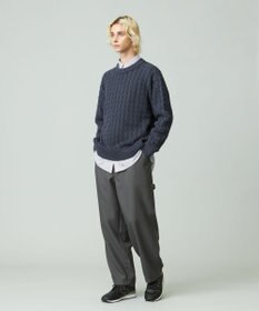 J.PRESS YORK STREET 【UNISEX】ピグメントコットン ケーブルニット