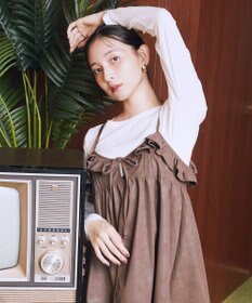 earth music&ecology フェイクレザーキャミチュニック