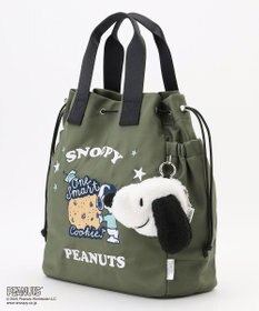 Y'SACCS SNOOPYデザイン 2way巾着トート(クッキー）
