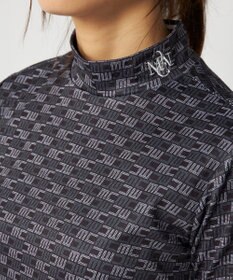 FILA GOLF／marie claire 【Marie claire sports】ロゴ柄モックネックシャツ