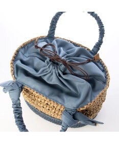 UNBILLION カシュカシュ cachecache / 下がりリボン切替編みトート