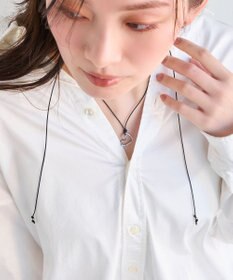 Phoebe <オンワード限定セット>ワンストロークハートコードネックレス×アークカフワイドバングル