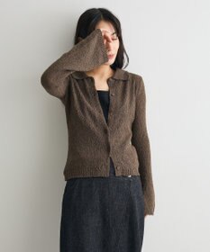 CRAFT STANDARD BOUTIQUE ブークレヤーン衿付きニットカーディガン