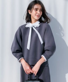 組曲 【WEB限定】パフスリーブ スウェットライクトップス