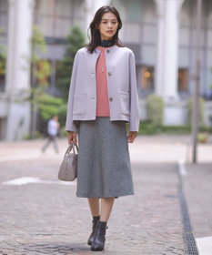 J.PRESS LADIES S T/W 千鳥 ツイード フレアー スカート