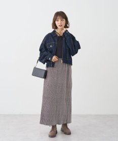 earth music&ecology シャイニーベロアスカート