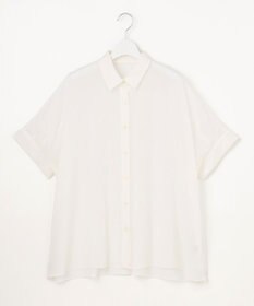 自由区 S 【接触冷感・UVケア・抗菌防臭・洗える】リヨセルポプリン ブラウス