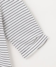 J.PRESS LADIES 【接触冷感・UVケア】 スムースジャージー タックスリーブ ボーダー カットソー