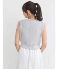 earth music&ecology チュールドッキングノースリカーディガン