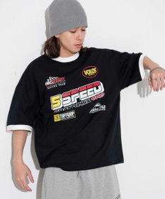 WEGO 【ユニセックス着用ITEM/手洗い可/MLサイズ】レーシングロゴTシャツ