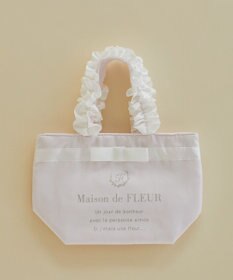 Maison de FLEUR ブランドロゴフリルハンドルトートSバッグ