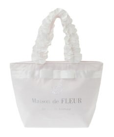 Maison de FLEUR ブランドロゴフリルハンドルトートSバッグ